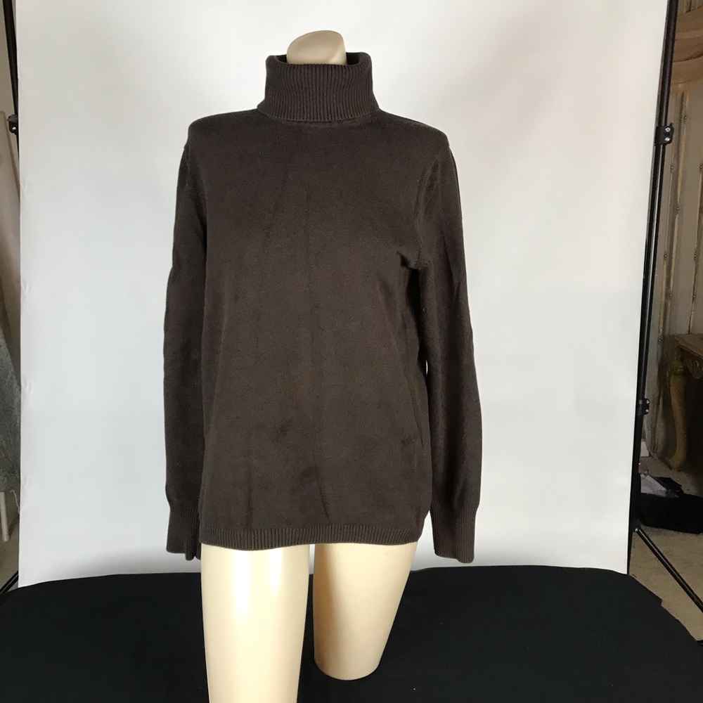Women’s brown turtleneck sweater